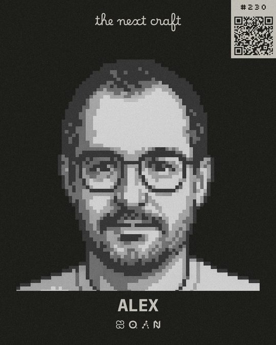 Alex's participant badge